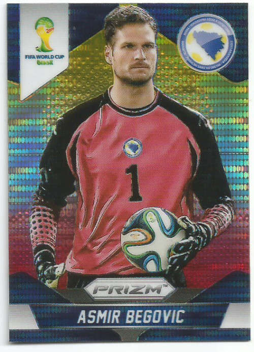 ASMIR BEGOVIC  - WORLD CUP 2014 PANINI "PRIZM" - "YELLOW/RED PULSAR" TRADING CARD 23