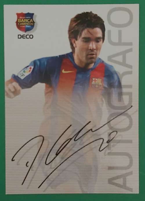 DECO - "BARCELONA AUTOGRAFO" 2004/05 CAMPEON COLLECTION - RARE "PRINTED AUTOGRAPH" CARD
