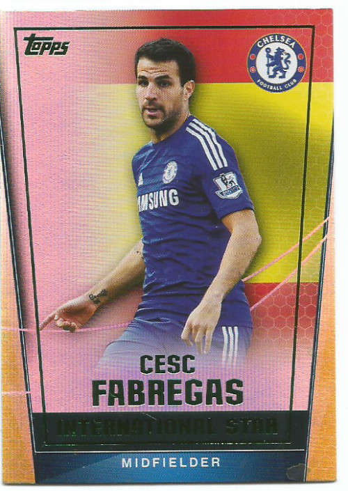 CESC FABREGAS - TOPPS `PREMIER LEAGUE PREMIUM` 2014 - TRADING CARD 172