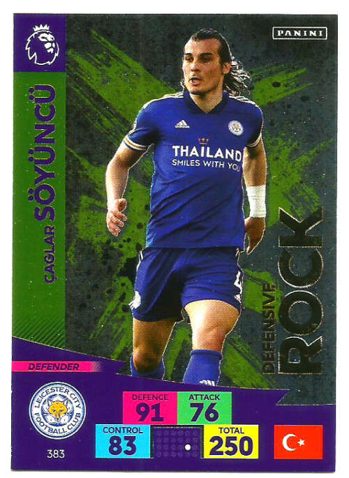 CAGLAR SOYUNCU - ENGLISH PREMIER LEAGUE 20202021 - GOLD FOIL `DEFENSIVE ROCK` TRADING CARD 383