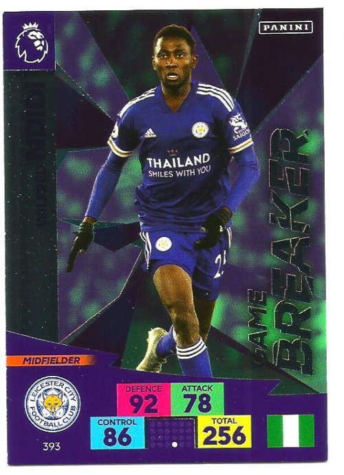 WILFRED NDINI - ENGLISH PREMIER LEAGUE 20202021 - FOIL `GAME BREAKER` TRADING CARD 393