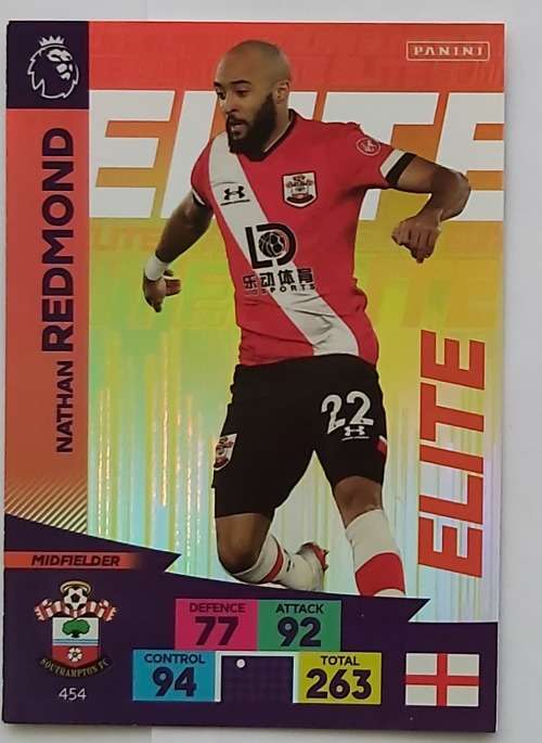 NATHAN REDMOND - ENGLISH PREMIER LEAGUE 20202021 - ORANGE FOIL `ELITE` TRADING CARD 454