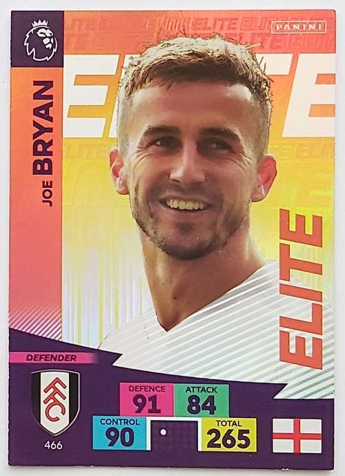 JOE BRYAN - ENGLISH PREMIER LEAGUE 20202021 - ORANGE FOIL `ELITE` TRADING CARD 466