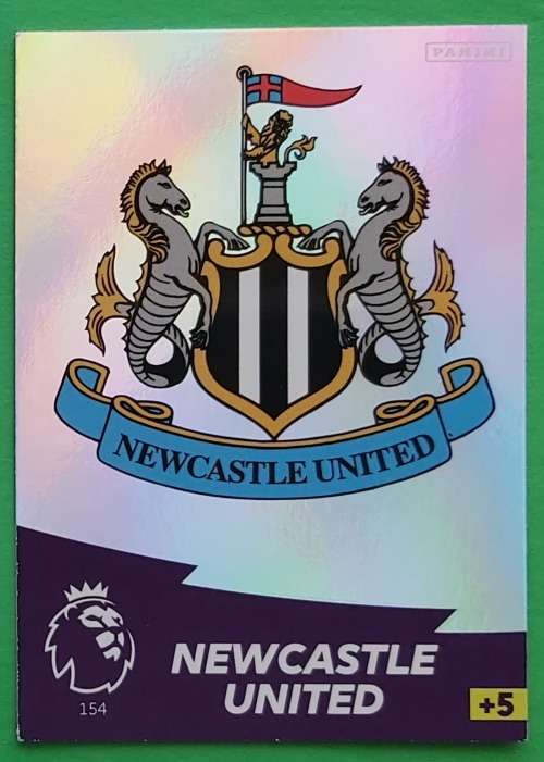 NEWCASTLE UNITED - ENGLISH PREMIER LEAGUE 20202021 - SILVER FOIL `LOGO` TRADING CARD 154
