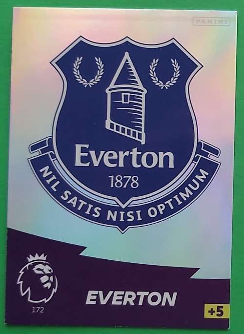 EVERTON - ENGLISH PREMIER LEAGUE 20202021 - SILVER FOIL `LOGO` TRADING CARD 172