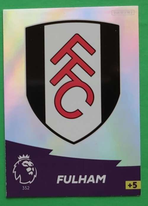 FULHAM - ENGLISH PREMIER LEAGUE 20202021 - SILVER FOIL `LOGO` TRADING CARD 352