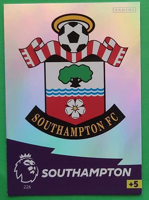 SOUTHAMPTON - ENGLISH PREMIER LEAGUE 20202021 - SILVER FOIL `LOGO` TRADING CARD 226