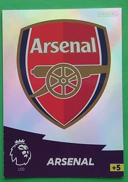 ARSENAL - ENGLISH PREMIER LEAGUE 20202021 - SILVER FOIL `LOGO` TRADING CARD 100
