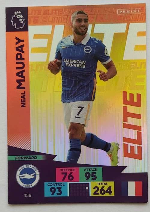NEIL MAUPAY - ENGLISH PREMIER LEAGUE 2020/2021 - ORANGE FOIL "ELITE" TRADING CARD 458