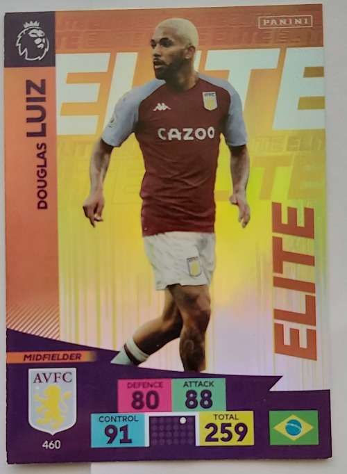 DOUGLAS LUIS - ENGLISH PREMIER LEAGUE 20202021 - ORANGE FOIL `ELITE` TRADING CARD 460