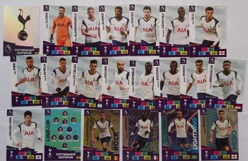TOTTENHAM HOTSPURS - ENGLISH PREMIER LEAGUE 2020/2021 - TEAM SET of 22 `FOIL and BASE` TRADING CARDS