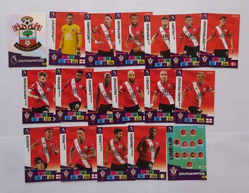SOUTHAMPTON  - ENGLISH PREMIER LEAGUE 2020/2021 - TEAM SET of 21 `FOIL and BASE` TRADING CARDS
