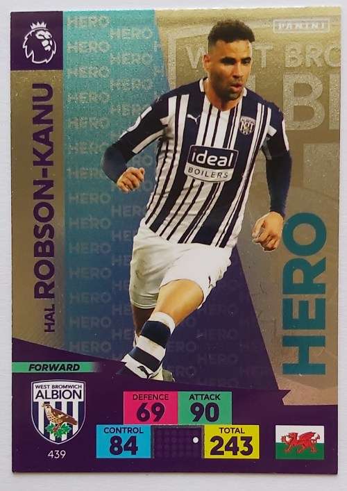 HAL KANU - ENGLISH PREMIER LEAGUE 20202021 - SILVER FOIL `HERO` TRADING CARD 439