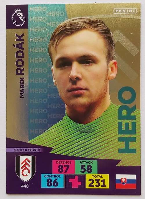 MAREK RODAK - ENGLISH PREMIER LEAGUE 20202021 - SILVER FOIL `HERO` TRADING CARD 440