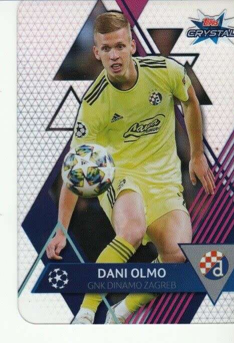 DANI OLMO - TOPPS `CRYSTAL` 2020 - ROOKIE ULTRA CLEAR `ACETATE` TRADING CARD 64
