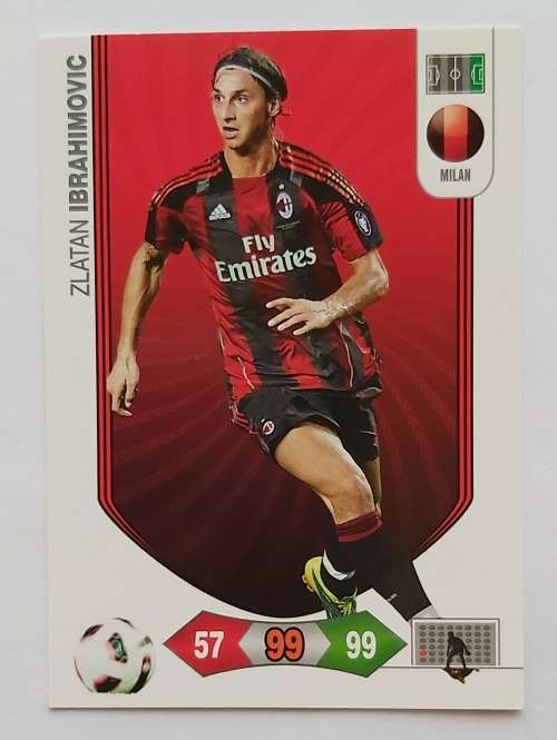 ZLATAN IBRAHIMOVIC - PANINI "CALCIATORI SERIE A" 2010/2011 - BASE TRADING CARD