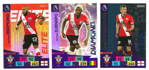 SOUTHAMPTON  - ENGLISH PREMIER LEAGUE 2020/2021 - TEAM SET of 21 `FOIL and BASE` TRADING CARDS