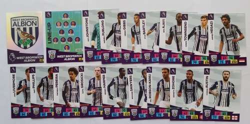 WEST BROM ALBION  - ENGLISH PREMIER LEAGUE 2020/2021 - TEAM SET of 18 `FOIL and BASE` TRADING CARDS
