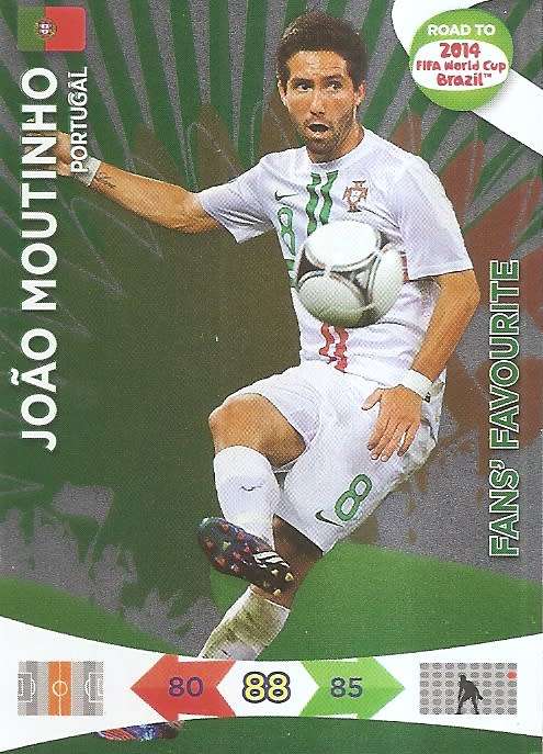 JOAO MOUTINHO - PANINI "ROAD to the WORLD CUP 2014" - FOIL "FANS FAVOURITE" TRADING CARD