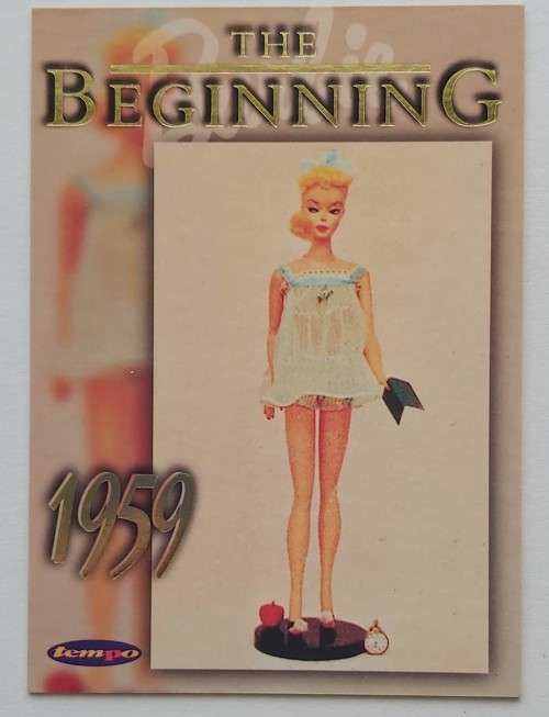 BARBIE - TEMPO "BARBIE THE BEGINNING" 1995 - INSERT TRADING CARD TB5 1268 of 7500