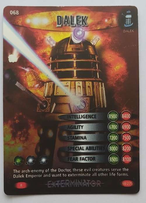 DALEK - "DR WHO BATTLES IN TIME" CARD GAME 2007 - DALEK FOIL TRADING CARD 68