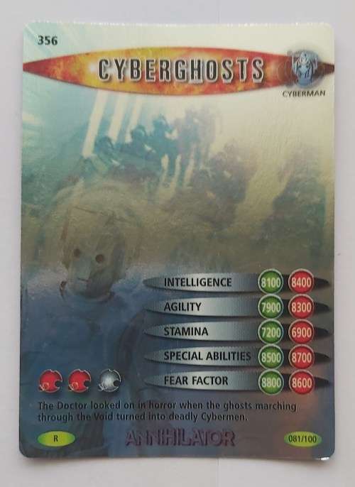 CYBERGHOSTS - "DR WHO BATTLES IN TIME" CARD GAME 2007 - FOIL TRADING CARD 356