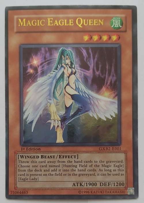 MAGIC EAGLE QUEEN - KONAMI "YU-GI-UH!" - FOIL TRADING CARD GXB2 E0001