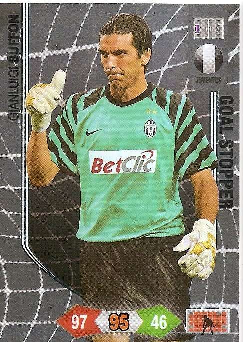 GIGI BUFFON - PANINI CALCIATORI "SERIE A" 2010/2011 - SILVER  "GOAL STOPPER" TRADING CARD