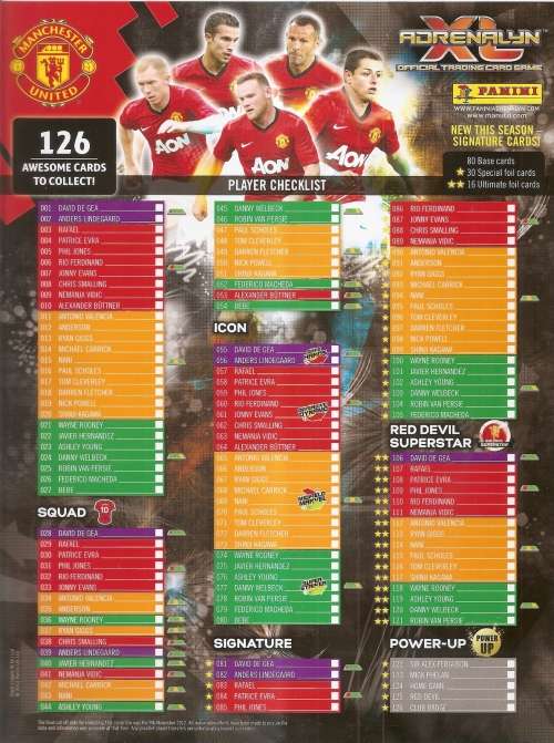 MANCHESTER UNITED FC - PANINI Adrenalyn XL 2012/13 - "BASE" TRADING CARDS AVAILABLE