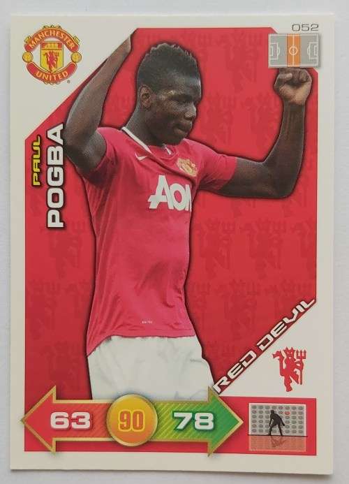 PAUL POGBA - MANCHESTER UNITED ADRENALYN XL 2012 - ROOKIE `BASE` TRADING CARD