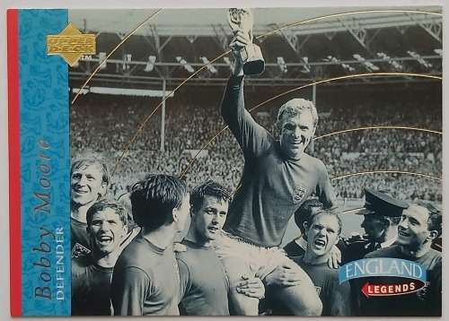 BOOBY MOORE - UPPER DECK `ENGLAND 1998` COLLECTION - `LEGEND` TRADING CARD 31