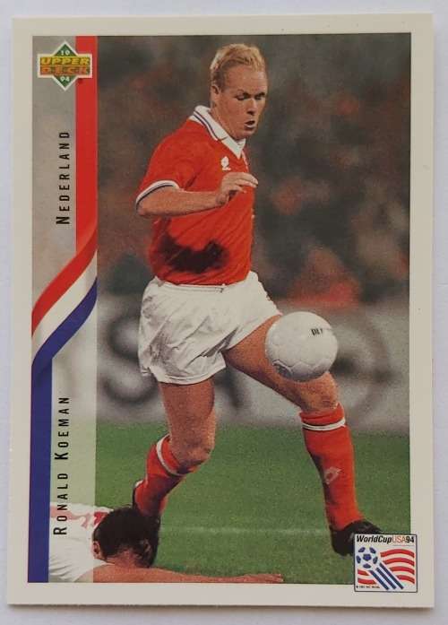 RONALD KOEMAN - FIFA WORLD CUP 1994 USA `UPPER DECK`  - `BASE` TRADING CARD 136