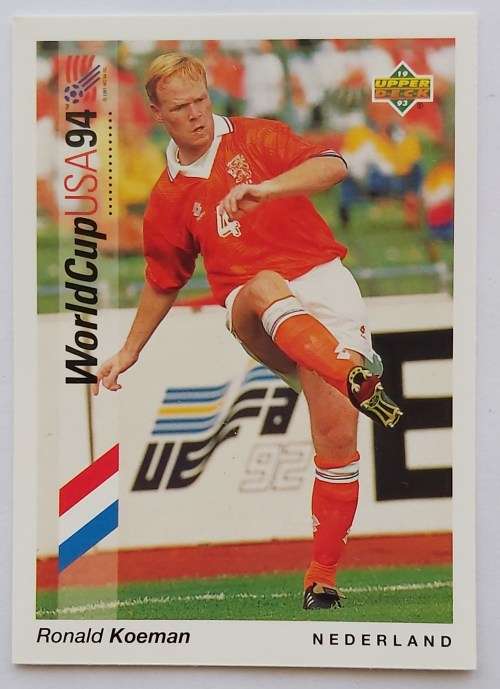 RONALD KOEMAN - FIFA WORLD CUP 1994 USA `UPPER DECK`  - `BASE` TRADING CARD 79