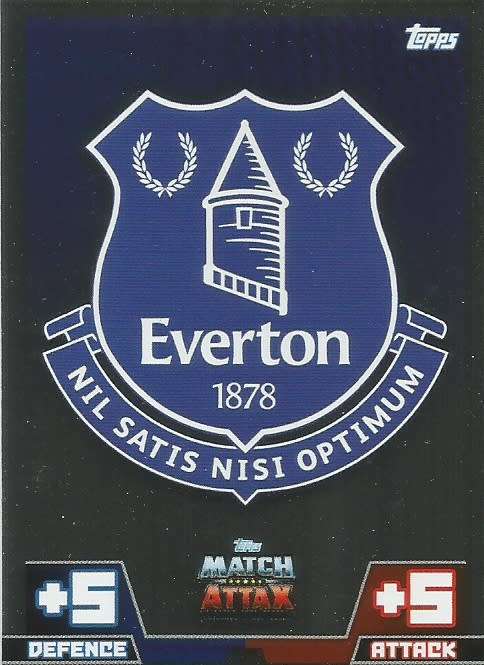 EVERTON FC - EPL MATCH ATTAX 2014/2015 - FOIL "TEAM BADGE" TRADING CARD
