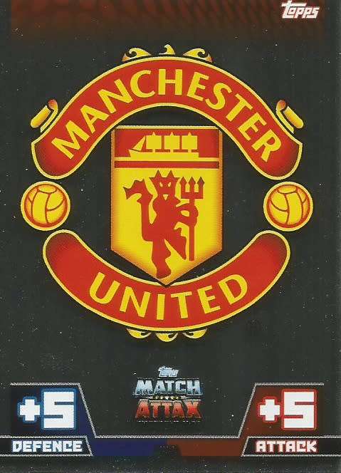 MANCHESTER UNITED FC - EPL MATCH ATTAX 2014/2015 - FOIL "TEAM BADGE" TRADING CARD