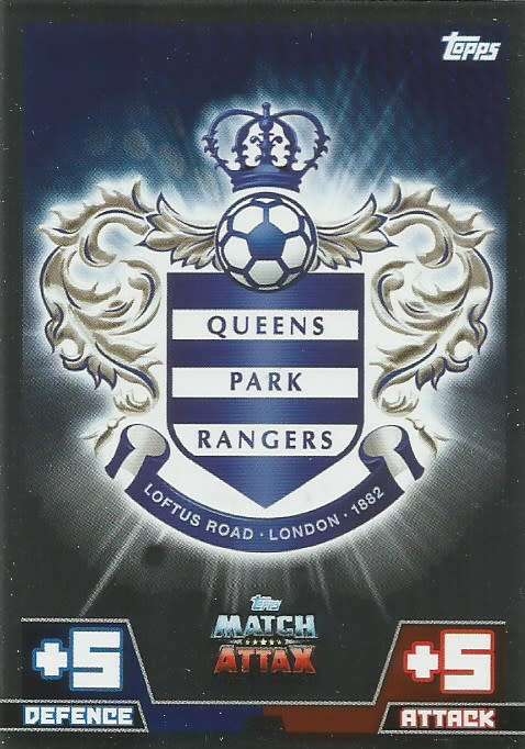 QUEENS PARK RANGERS - EPL MATCH ATTAX 2014/2015 - FOIL "TEAM BADGE" TRADING CARD