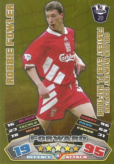 ROBBIE FOWLER - TOPPS EPL MATCH ATTAX 2011/2012 - GOLD `GOLDEN MOMENT` TRADING CARD GM7