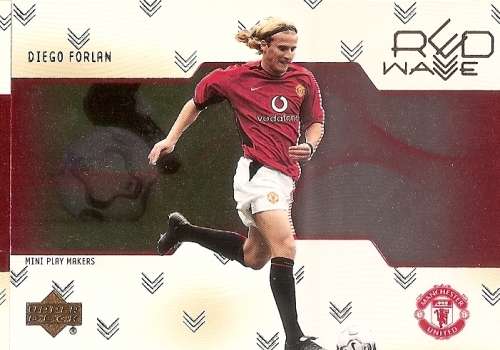 DIEGO FORLAN - RARE `RED WAVE` INSERT RW3 - UPPER DECK MANCHESTER UNITED 2003