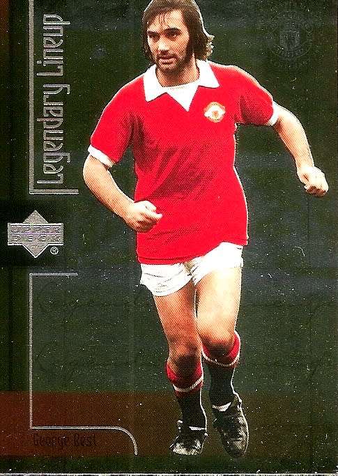 GEORGE BEST - RARE `LEGENDARY LINE-UP` GOLD INSERT LL13 - UPPER DECK MANCHESTER UNITED 2002