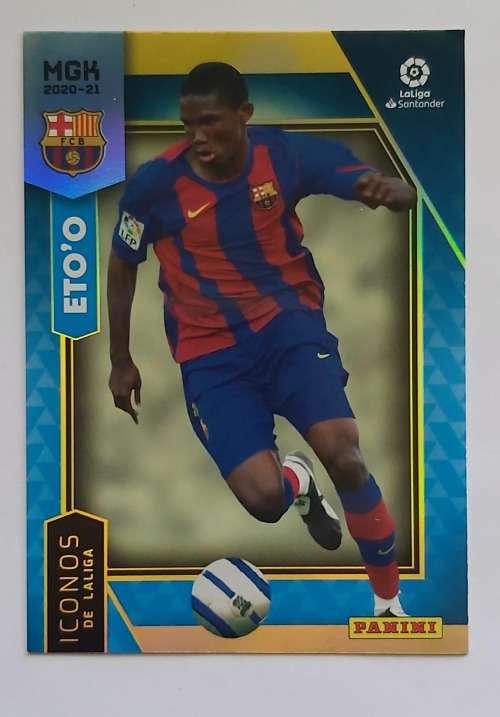 SAMUEL ETO'O - PANINI "MGK LA LIGA 2020/2021" - "LA LIGA ICONS" GOLD FOIL TRADING CARD