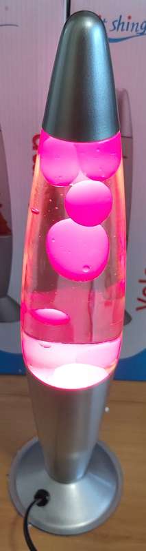 LAVA LAMP - KM1037 34,5cm TALL - RED COLOUR
