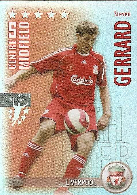 STEVEN GERARD - MAGIC BOX `SHOOT OUT 200607` - `MATCHWINNER` TRADING CARD