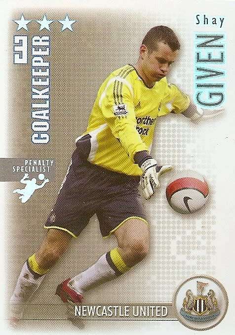 SHAY GIVEN - MAGIC BOX `SHOOT OUT` 2006-07 - `PENALTY SPECIALIST` FOIL TRADING CARD