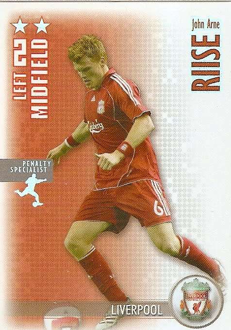 JOHN ARNE RIISE - MAGIC BOX `SHOOT OUT` 2006-07 - `PENALTY SPECIALIST` FOIL TRADING CARD
