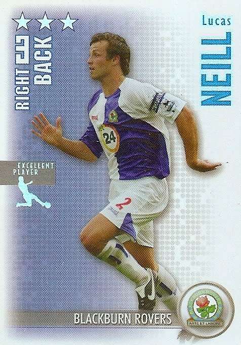 LUCAS NEILL - MAGIC BOX `SHOOT OUT` 2006-07 - `EXCELENT PLAYER` FOIL TRADING CARD