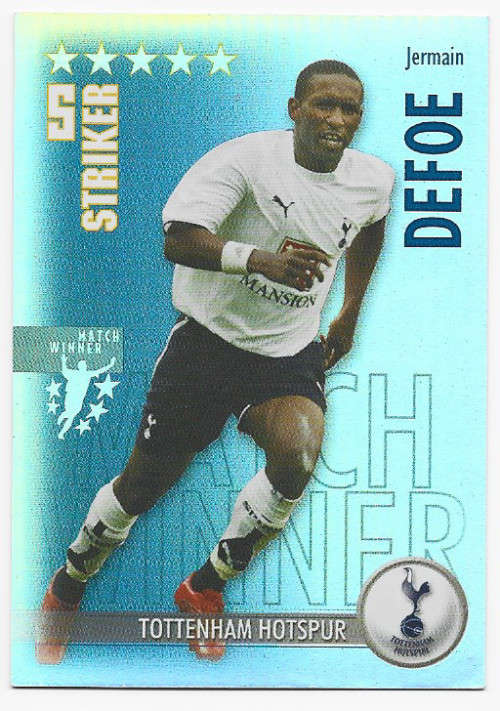 JERMAINE DEFOE - MAGIC BOX `SHOOT OUT` 2006-07 - `MATCHWINNER` FOIL TRADING CARD