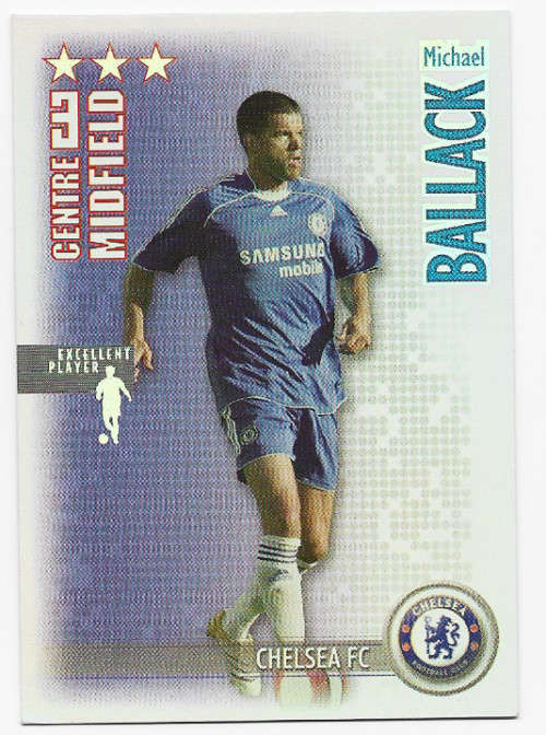 MICHAEL BALLACK - MAGIC BOX `SHOOT OUT` 2006-07 - `EXCELENT PLAYER` FOIL TRADING CARD