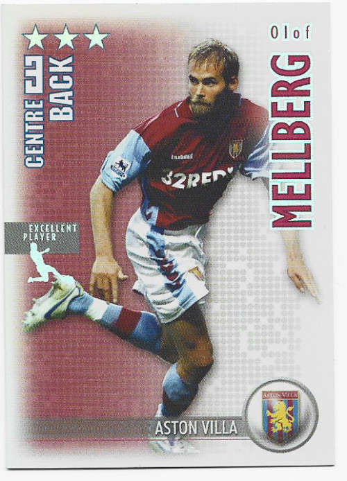 OLOF MELLBERG - MAGIC BOX `SHOOT OUT` 2006-07 - `EXCELENT PLAYER` FOIL TRADING CARD