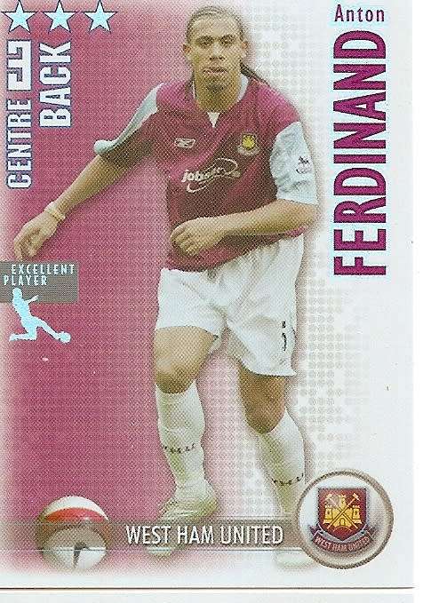 ANTON FERDINAND - MAGIC BOX `SHOOT OUT` 2006-07 - `EXCELENT PLAYER` FOIL TRADING CARD