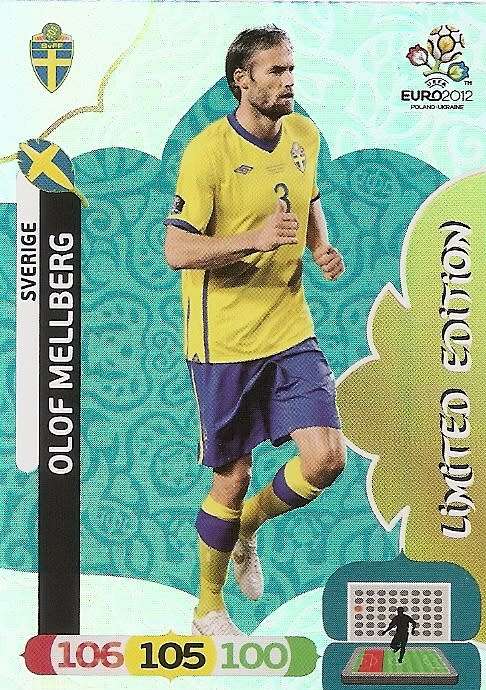 OLOF MELBERG - PANINI ADRENALYN EURO 2012 -  `RARE` `LIMITED EDITION` CARD